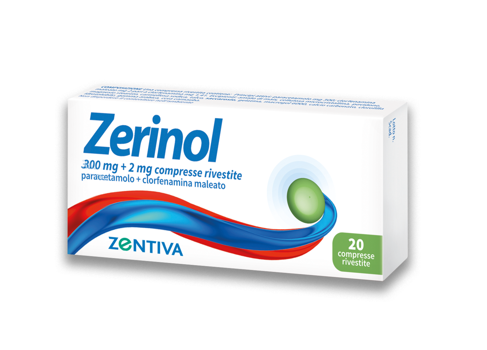 ZERINOL*20CPR RIV 300MG+2MG