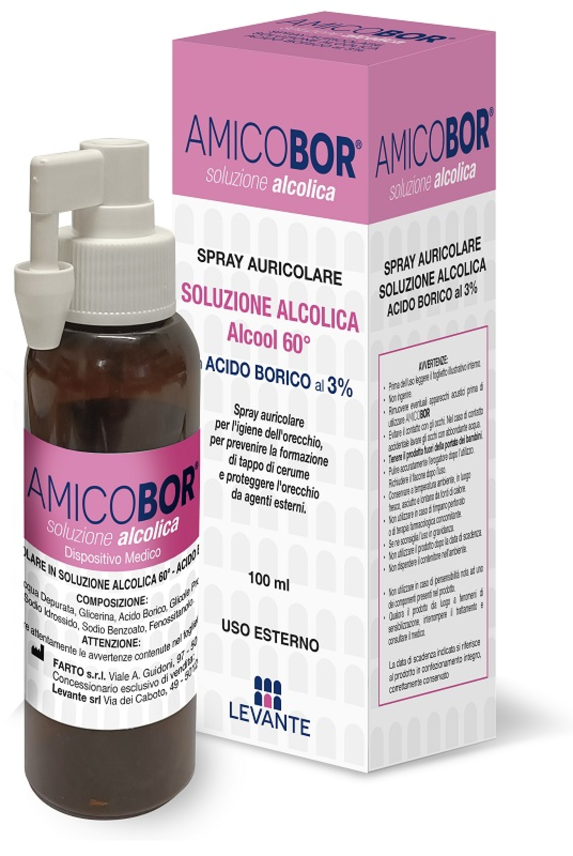 AMICOBOR SOL ALCOLICA 100ML