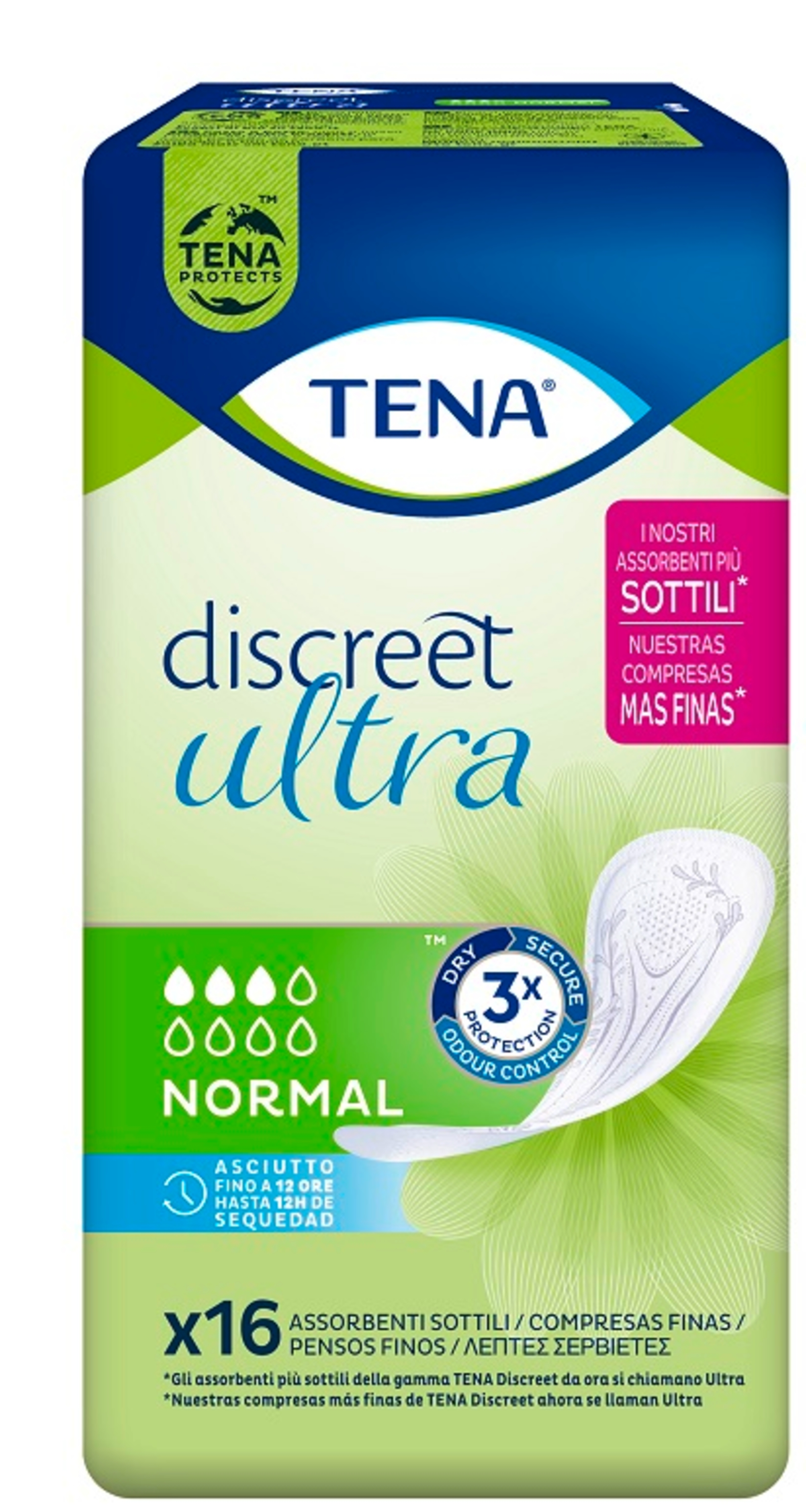 TENA DISCREET ULTRA NORMAL 16P